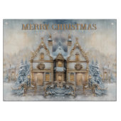 winter vrolijk kerstmonogram | groot snijplank (Voorkant)