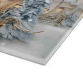 winter vrolijk kerstmonogram | groot snijplank (Hoek)