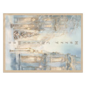  winter vrolijk kerstmonogram | klein tafelkleed (Voorkant (Horizontaal))