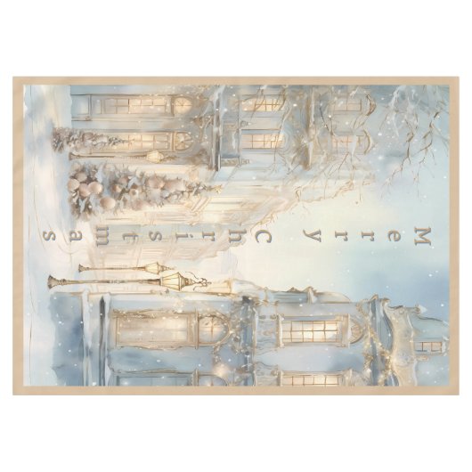 winter vrolijk kerstmonogram | medium tafelkleed (Voorkant (Horizontaal))