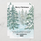 Winter Vrolijk Kerstvakantie Kaart (Voorkant / Achterkant)