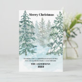 Winter Vrolijk Kerstvakantie Kaart (Staand voorkant)