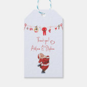 Winter Vrolijk Kleine Kerst Jongen Meisje Baby sho Cadeaulabel (Voorkant)
