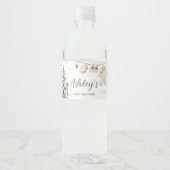 Winter vrolijke babykleertjes baby shower waterfles etiket (Voorkant)