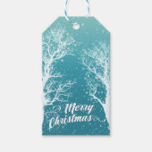 Winter Vrolijke Kerstvakantie Cadeaulabel (Voorkant)