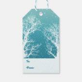 Winter Vrolijke Kerstvakantie Cadeaulabel (Achterkant)