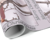 Winter Vrouw kerstinsnijpapier Cadeaupapier (Rol Hoek)