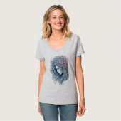 Winter Vrouw Mode Illustratie T-shirt (Voorkant volledig)