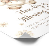 Winter wacht bijna hoe groot is mama's buikspel poster (Hoek)