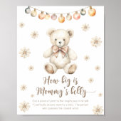 Winter wacht bijna hoe groot is mama's buikspel poster (Voorkant)