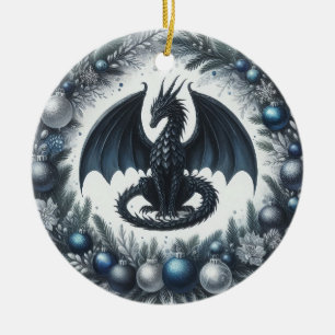Winter Wacht van de Krans Keramisch Ornament