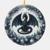 Winter Wacht van de Krans Keramisch Ornament (Achterkant)
