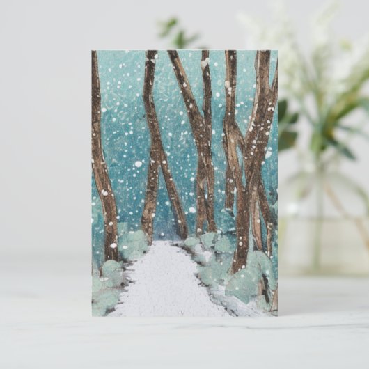 Winter Walk Collectie Bedankkaart (Staand voorkant)