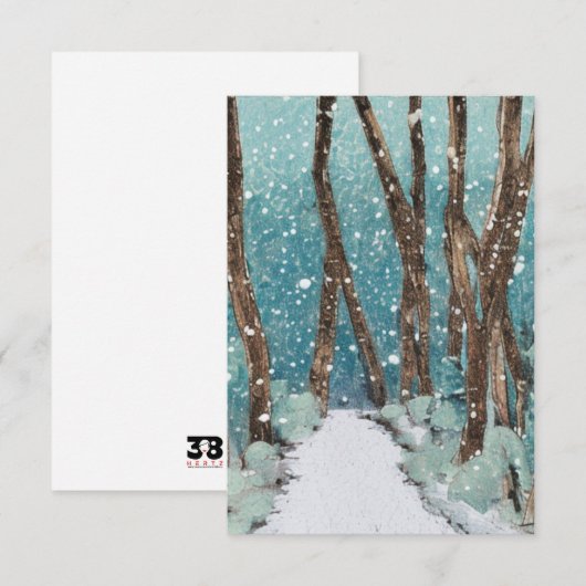 Winter Walk Collectie Bedankkaart (Voorkant / Achterkant)