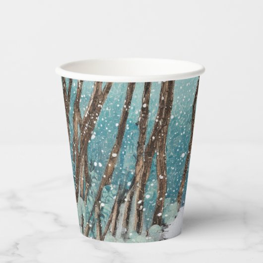 Winter Walk Collectie Papieren Bekers (Voorkant)