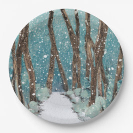 Winter Walk Collectie Papieren Bordje