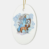 Winter Walk Keramisch Ornament (Links)