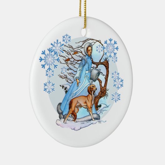 Winter Walk Keramisch Ornament (Rechts)