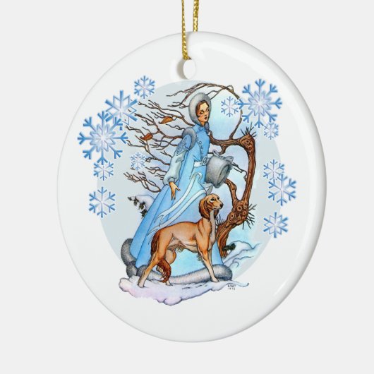 Winter Walk Keramisch Ornament (Links)