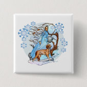 Winter Walk Vierkante Button 5,1 Cm (Voorkant)
