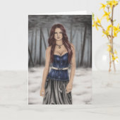 Winter Walk Wenskaart Kaart (Gele Bloem)