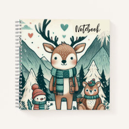Winter Wandelaars – Aangename Hertenfamilie in de  Notitieboek