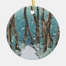 Winter Wandeling Collectie Keramisch Ornament