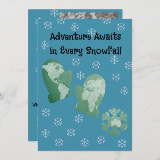 Winter Wanderlust Holiday Kaart (Voorkant / Achterkant)