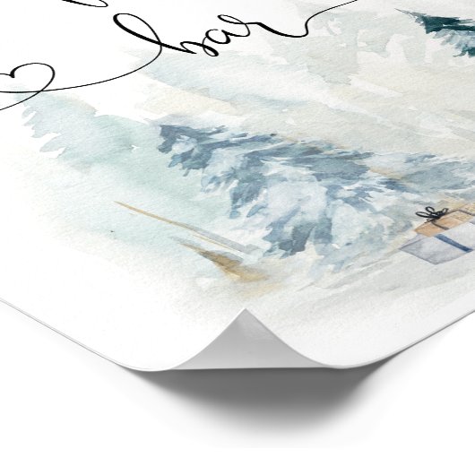 Winter Warm omhoog bij het Poster van de koffiebar (Hoek)