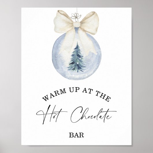 Winter warm-up bij de warme chocolademelk Poster (Voorkant)