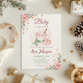 Winter Warme Chocolade Baby Shower Uitnodiging Roz