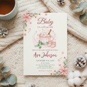 Winter Warme Chocolade Baby Shower Uitnodiging Roz