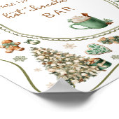 Winter Warme Chocolade Bar Baby Shower Poster (Hoek)