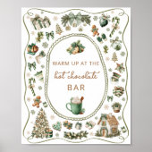 Winter Warme Chocolade Bar Baby Shower Poster (Voorkant)