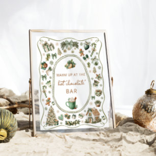 Winter Warme Chocolade Bar Baby Shower Poster