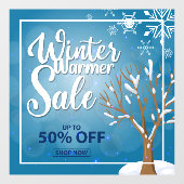 Winter Warmer Sale 50% korting op Snowflake Snow B Raamsticker (Vel)