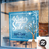 Winter Warmer Sale 50% korting Sneeuwvlok Sneeuw B Raamsticker (Cafe Raam)