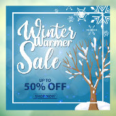 Winter Warmer Sale 50% korting Sneeuwvlok Sneeuw B Raamsticker (Vel 3)