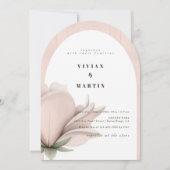 Winter warmte Bloemen bruiloft Kaart (Voorkant)