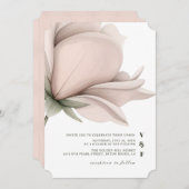 Winter warmte Single grote bloemen bruiloft Kaart (Voorkant / Achterkant)