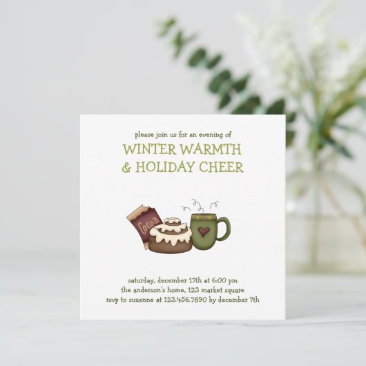 Winter Warmth ・ Cinnamon Roll Kaart (Staand voorkant)