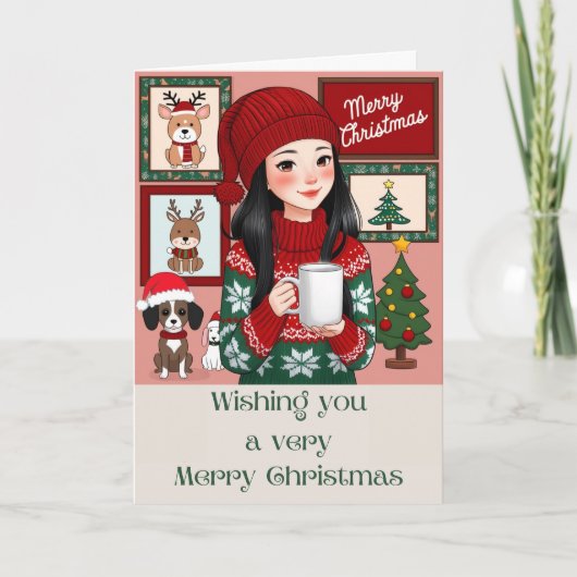 Winter Warmth Feestdagen Kaart (Voorkant)