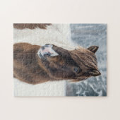 Winter Warmth Icelandic Horse Watercolor Puzzle  Legpuzzel (Horizontaal)
