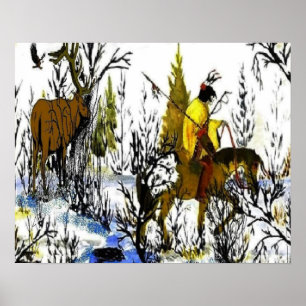 Winter Warrior en Moose Posters