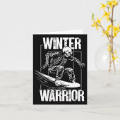 Winter Warrior Snowboarder Kaart (Gele Bloem)