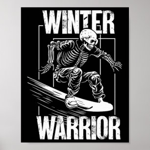 Winter Warrior Snowboarder Poster