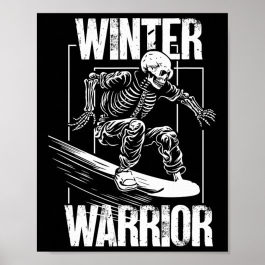 Winter Warrior Snowboarder Poster (Voorkant)