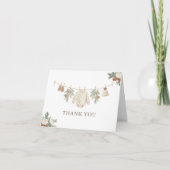 Winter Waslijn Baby Shower Bedankkaart (Voorkant)