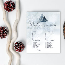 Winter wat er in je paarse baby shower spel zit