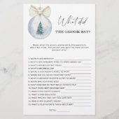 Winter Wat zei de groom tegen het bruidsspel? (Voorkant)